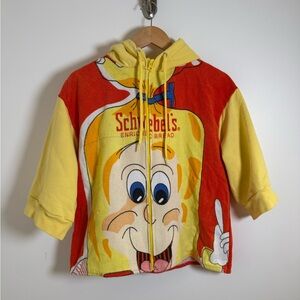 Upcycled terry and fleece Schwebel’s Bread Hoodie Beach coverup